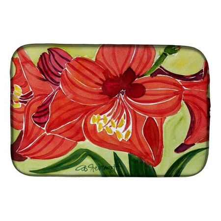 Carolines Treasures Carolines Treasures 6055DDM Flower - Amaryllis Dish Drying Mat 6055DDM